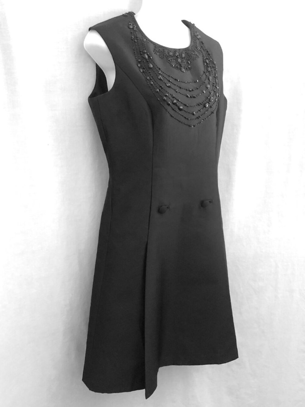 Teri Jon Rickie Freeman Black Embellished Cocktail Dress Size 4